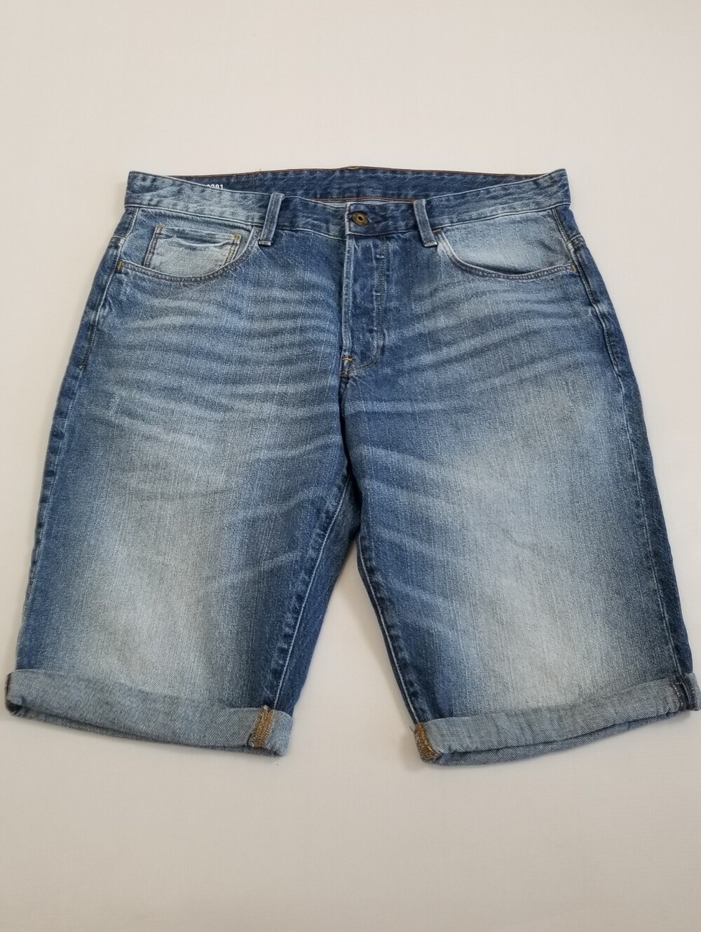 G-Star Raw 3301 Denim Shorts Size 34